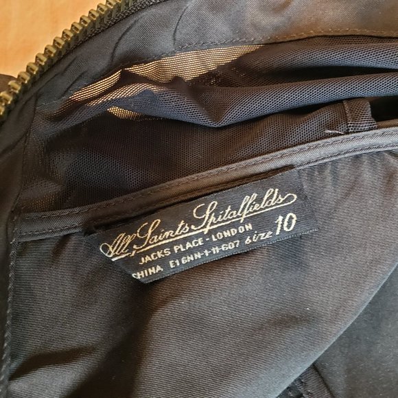 All Saints Spitalfields black midi dress; UK 10 US 4 - Picture 5 of 6